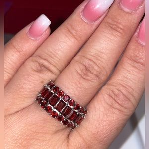 Garnet colored ring